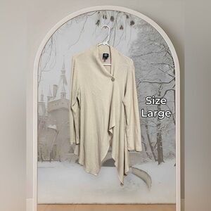 ❄️ Bobeau Single Button Rainfall Waffle Knit Cardigan – Size Large ❄️